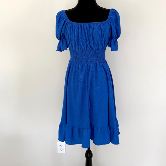 Blue Ruffle Dress - Picture 8 of 9